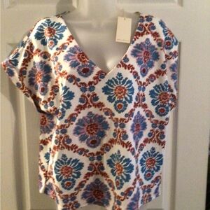 Melloday Floral V-Neck Women's Top